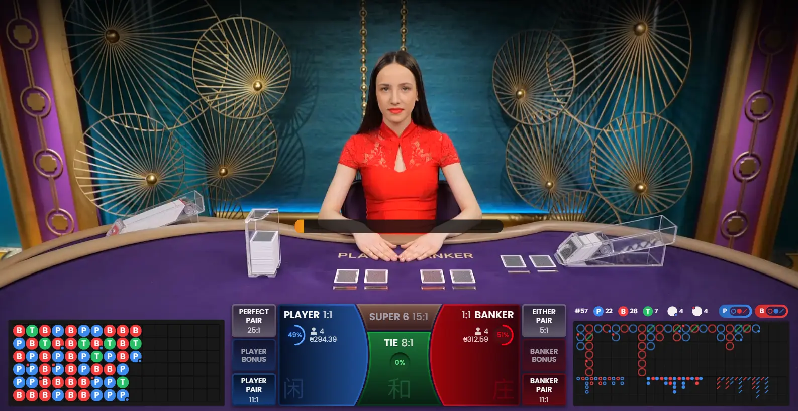 Trải nghiệm chân thực tại F168: Dealer xinh đẹp chia bài trực tiếp trong sảnh Baccarat đẳng cấp – nơi hội tụ của tốc độ, kỹ năng và cảm xúc cá cược đỉnh cao.